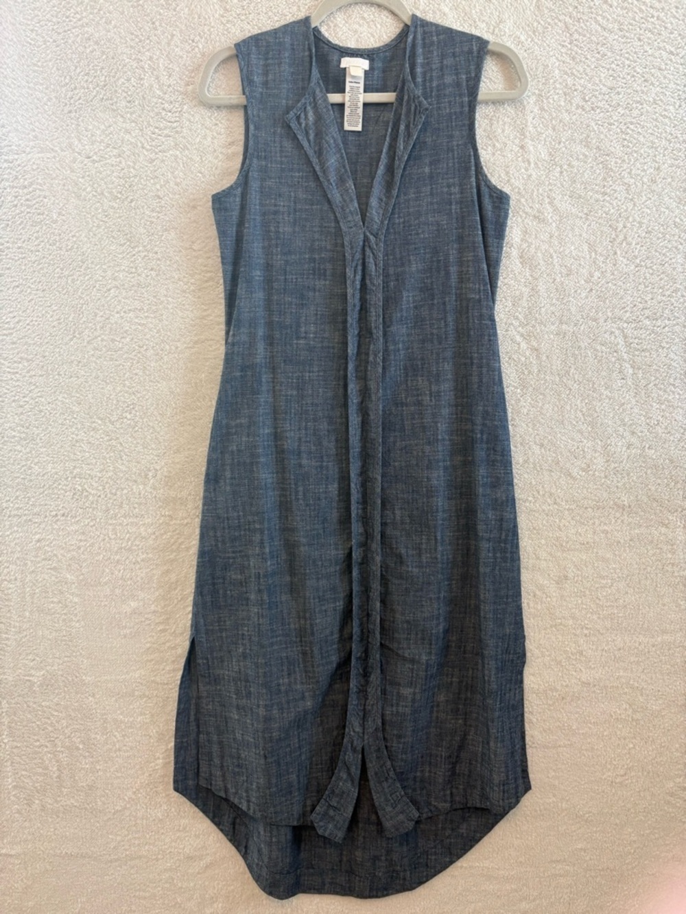 Ajaie Alaie 100% Cotton Chambray Tank Dress Size XS